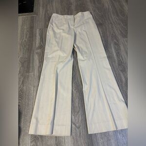 ANTONIO MELANI Women's Cream Pinstripe Flare Pants